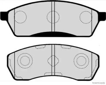 Комплект тормозных колодок (HERTH+BUSS JAKOPARTS: J3607011)