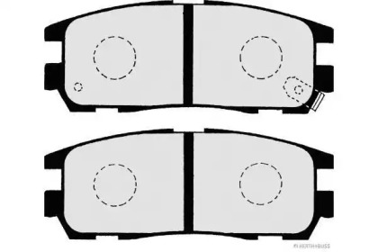 Комплект тормозных колодок (HERTH+BUSS JAKOPARTS: J3619001)