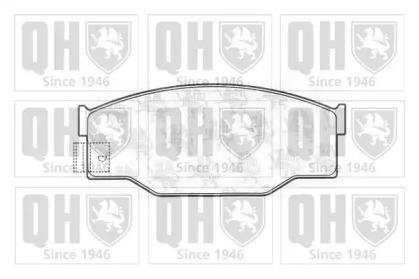 Комплект тормозных колодок (QUINTON HAZELL: BP1155)
