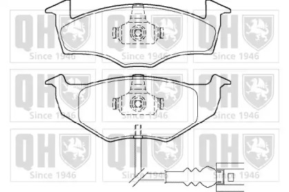 Комплект тормозных колодок (QUINTON HAZELL: BP1372)