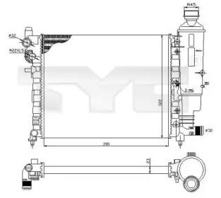 Теплообменник (TYC: 705-0032)