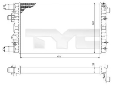 Теплообменник (TYC: 709-0012)