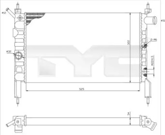 Теплообменник (TYC: 725-0018)