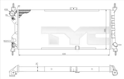 Теплообменник (TYC: 725-0019-R)