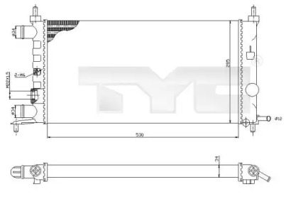 Теплообменник (TYC: 725-0025-R)