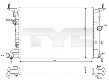 Теплообменник (TYC: 725-0026-R)