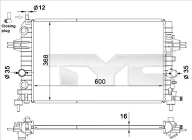 Теплообменник (TYC: 725-0036)