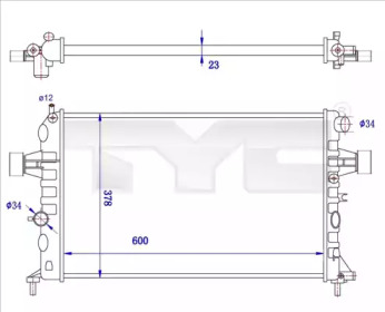 Теплообменник (TYC: 725-0038-R)