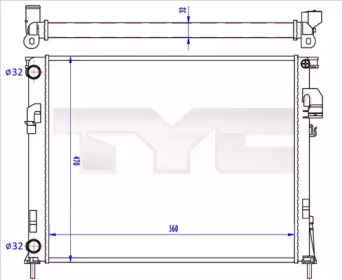 Теплообменник (TYC: 725-0043-R)