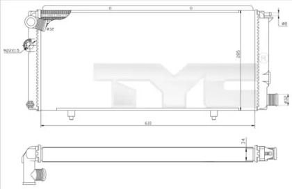 Теплообменник (TYC: 726-0014-R)