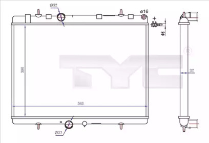 Теплообменник (TYC: 726-0020-R)