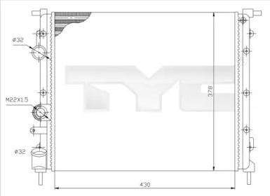 Теплообменник (TYC: 728-0026)