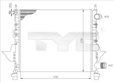 Теплообменник (TYC: 728-0041)