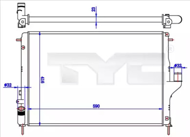 Теплообменник (TYC: 728-0056-R)