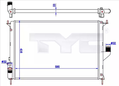 Теплообменник (TYC: 728-0057)