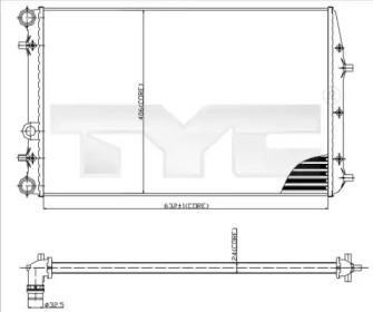 Теплообменник (TYC: 737-0042)