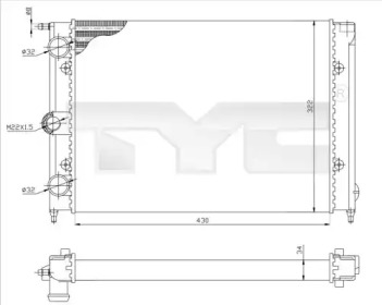 Теплообменник (TYC: 737-0050)