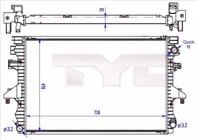 Теплообменник (TYC: 737-0060-R)