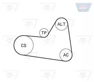 Ременный комплект (OPTIBELT: 6 PK 1710KT1)