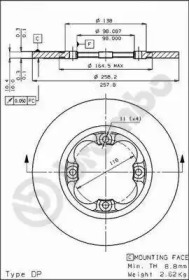 Тормозной диск (BREMBO: 08.2162.10)