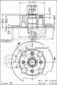 Тормозной диск (BREMBO: 08.2163.08)