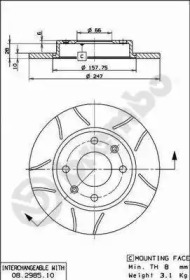 Тормозной диск (BREMBO: 08.2985.75)