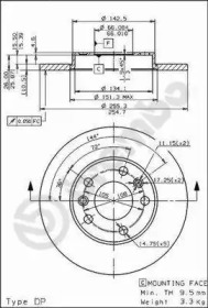 Тормозной диск (BREMBO: 08.5651.20)