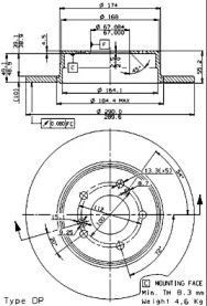 Тормозной диск (BREMBO: 08.7211.76)