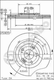 Тормозной диск (BREMBO: 09.4626.10)