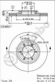 Тормозной диск (BREMBO: 09.5499.10)