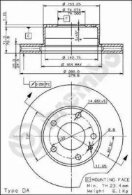 Тормозной диск (BREMBO: 09.5588.10)