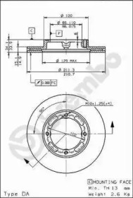 Тормозной диск (BREMBO: 09.5848.10)