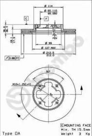 Тормозной диск (BREMBO: 09.5867.10)