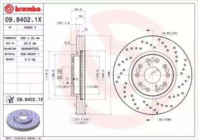 Тормозной диск (BREMBO: 09.8402.1X)