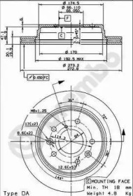 Тормозной диск (BREMBO: 09.9127.10)