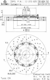 Тормозной диск (BREMBO: 09.A804.23)