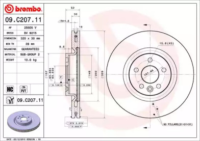 Тормозной диск (BREMBO: 09.C207.11)