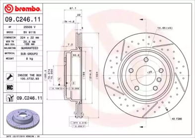 Тормозной диск (BREMBO: 09.C246.11)