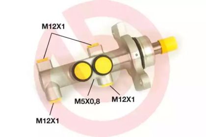 Цилиндр (BREMBO: M 61 028)