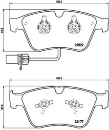 Комплект тормозных колодок (BREMBO: P 05 003)