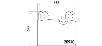 Комплект тормозных колодок (BREMBO: P 06 005)