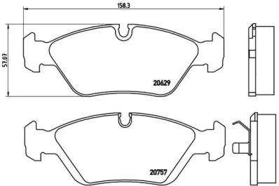 Комплект тормозных колодок (BREMBO: P 06 008)