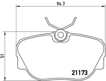 Комплект тормозных колодок (BREMBO: P 06 010)