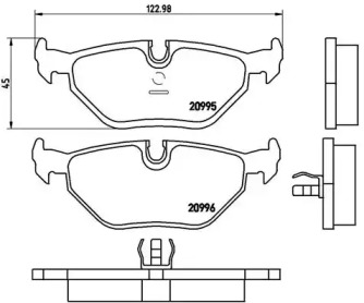 Комплект тормозных колодок (BREMBO: P 06 011)