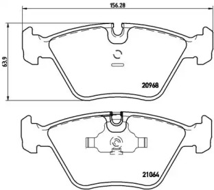 Комплект тормозных колодок (BREMBO: P 06 012)