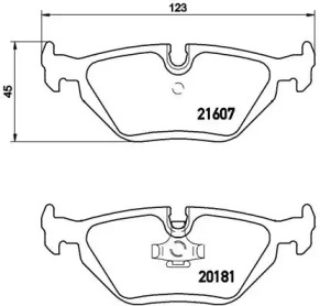 Комплект тормозных колодок (BREMBO: P 06 013)