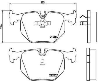 Комплект тормозных колодок (BREMBO: P 06 016)