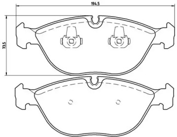 Комплект тормозных колодок (BREMBO: P 06 019)