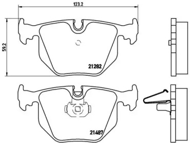 Комплект тормозных колодок (BREMBO: P 06 020)