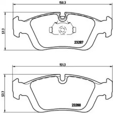 Комплект тормозных колодок (BREMBO: P 06 024)